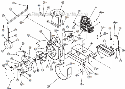 Page B Diagram and Parts List for 8221  Little Wonder Leaf Blower / Vacuum